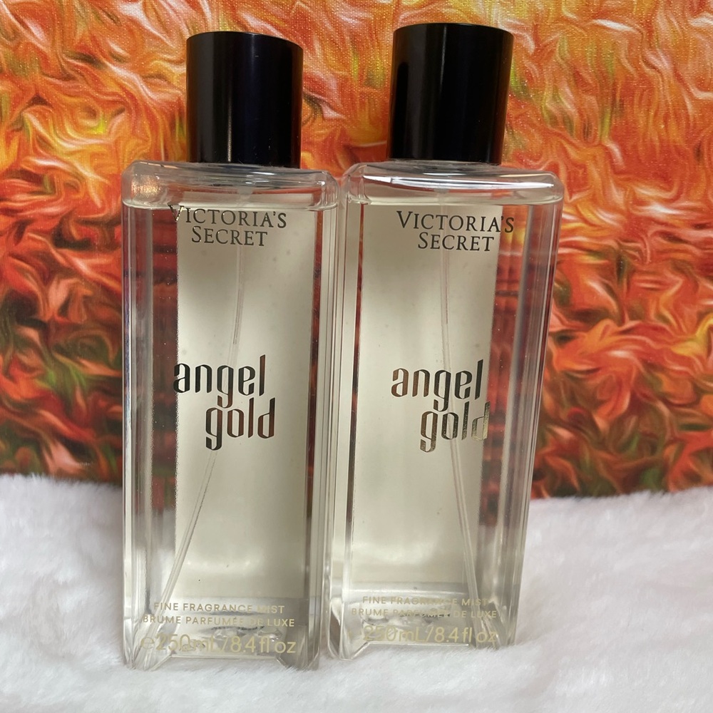 Victoria's Secret Angel Gold Body Mist — Clear with Black Cap